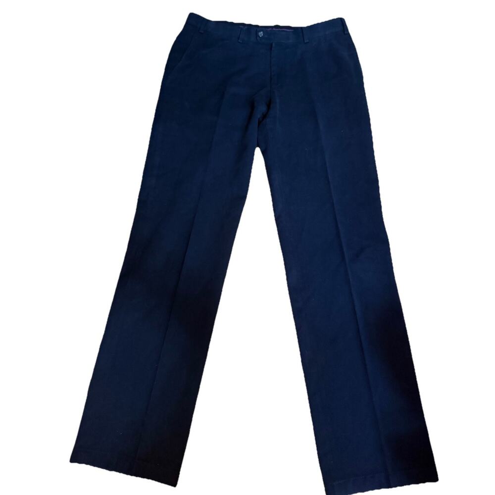 HILTL Men’s Navy Cotton Trouser Dress Pants Made in Romania Size 50X31